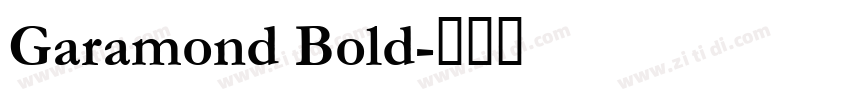 Garamond Bold字体转换